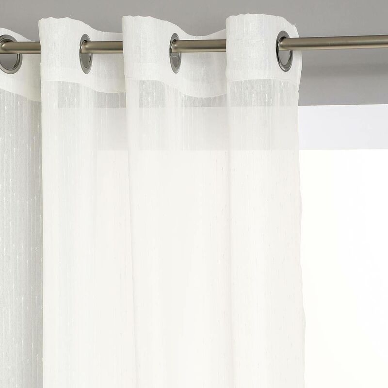 foto del prodotto voile a righe bianco avorio 140x240cm atmosphera cr ateur d int rieur