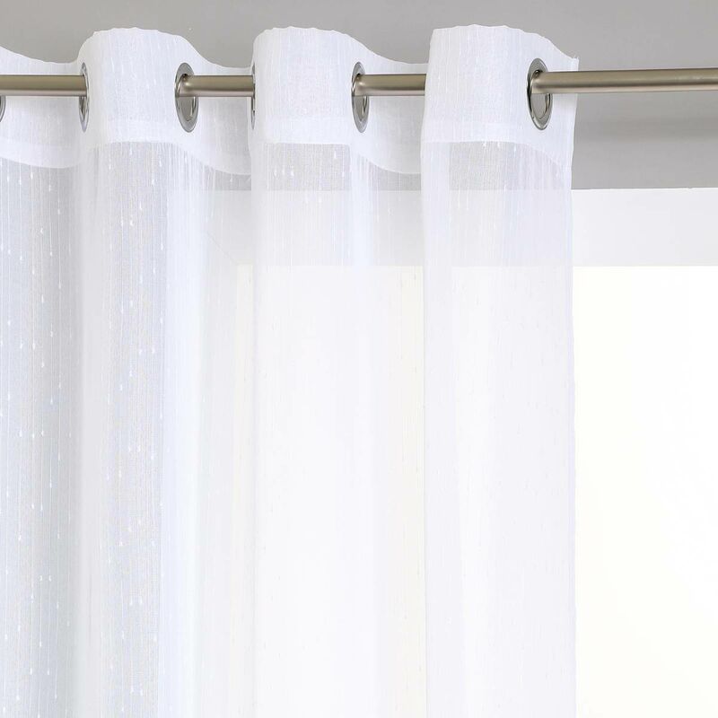 foto del prodotto voile bianco a righe 140x240cm atmosphera cr ateur d int rieur