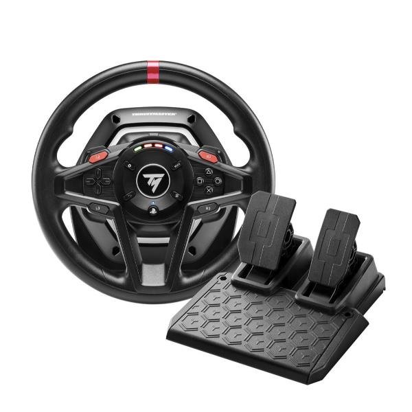 foto del prodotto volante e pedaliera simulatore guida thrustmaster 4160781 t128 black
