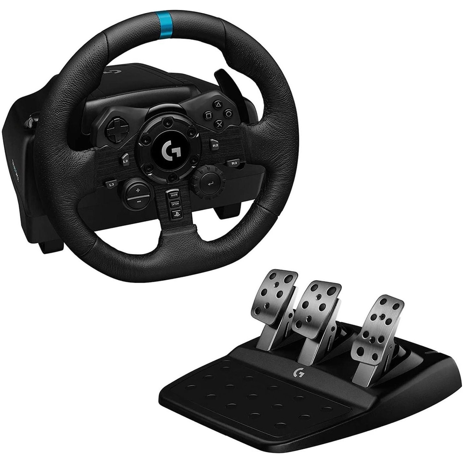 foto del prodotto volante logitec g923 ps5/ps4/pc con pedali - g923ps5