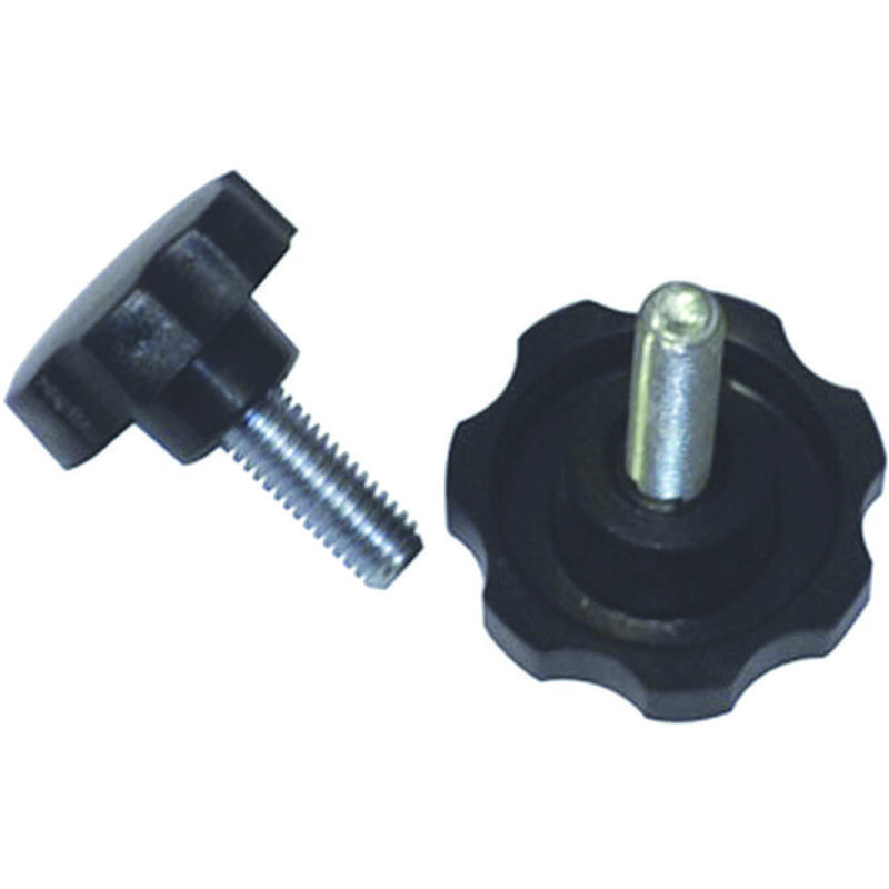 foto del prodotto volantino con perno filettato in abs nero volantino mm.40, perno m6