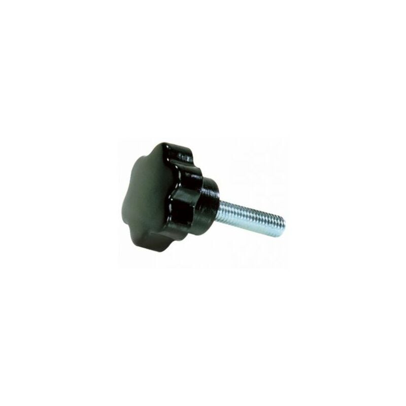 foto del prodotto volantino manopola pomello con vite acciaio 6 lobi maschio varie misure 27861v d. 40 m6 27861 