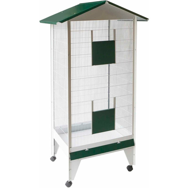 foto del prodotto voliera a casetta per uccelli cm.65x50x160h.