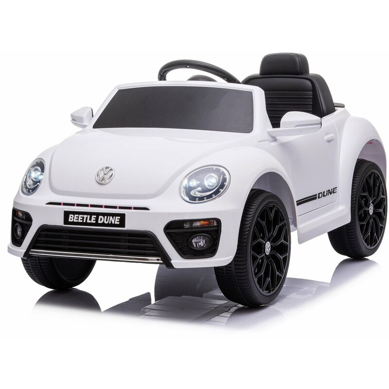 foto del prodotto volkswagen macchina elettrica per bambini 12v con licenza maggiolino beetle small bianca