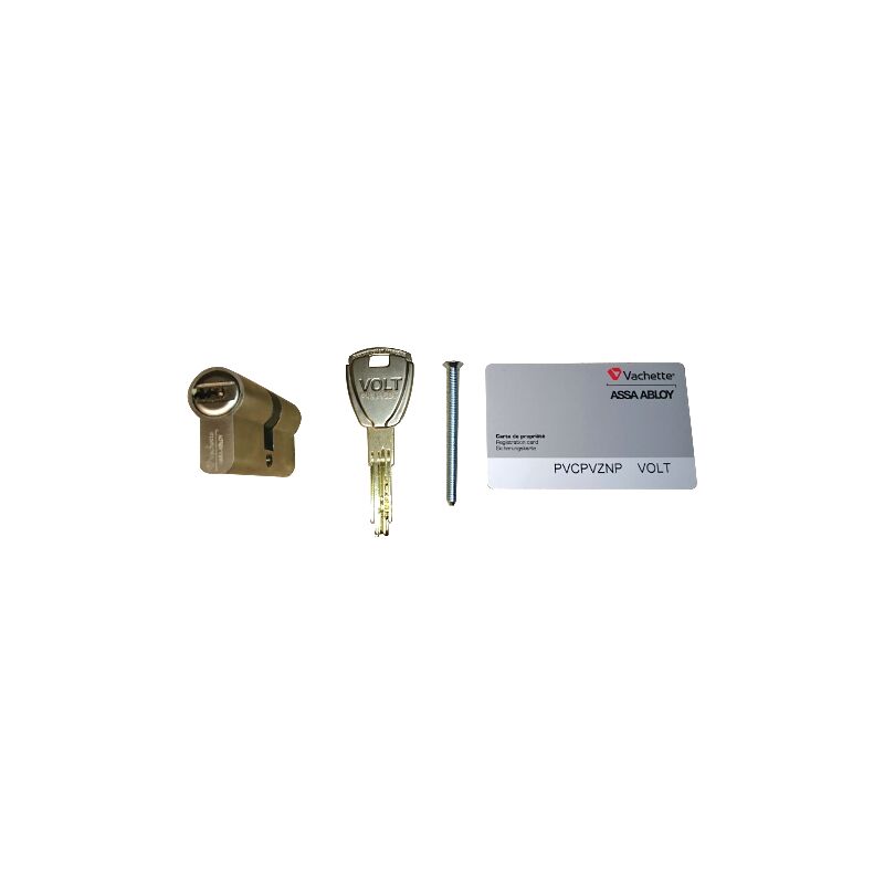 foto del prodotto volt 7101 cilindro vachette con scheda di propriet 3 chiavi 30x40mm doppia entrata 22122000