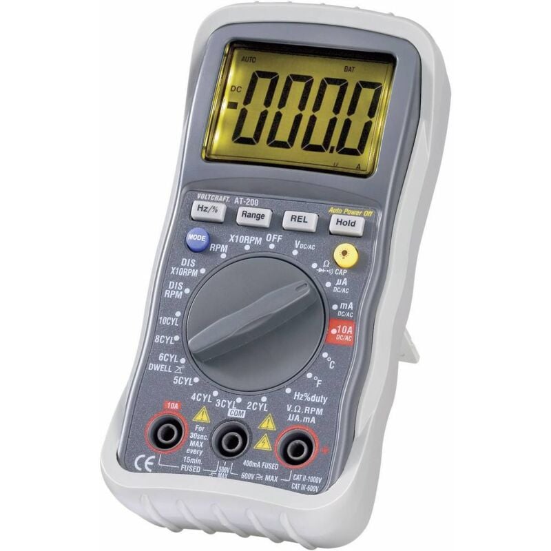 foto del prodotto voltcraft at 200 multimetro portatile digitale strumento di misura per automotive cat iii 600 v display counts 4000