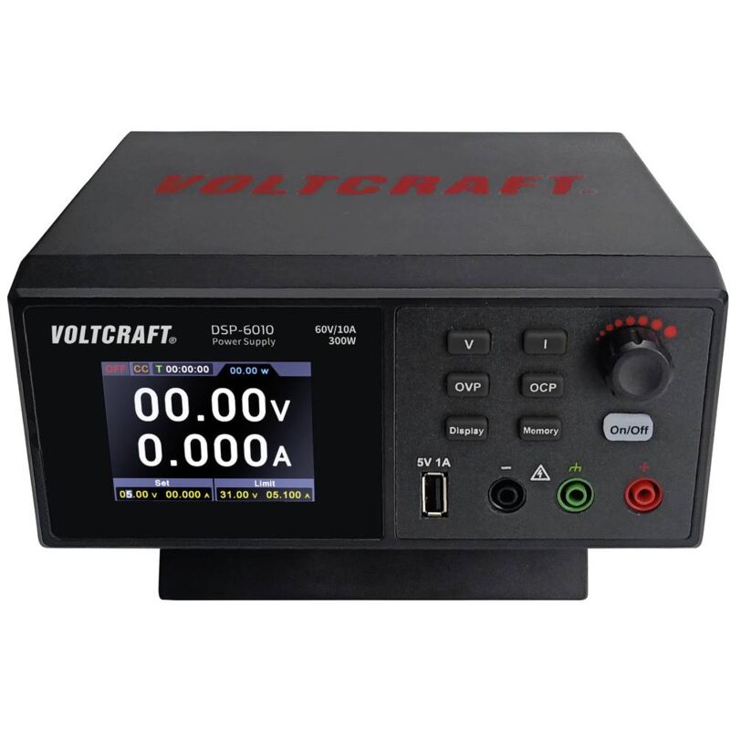 foto del prodotto voltcraft dsp 6010 alimentatore da laboratorio regolabile 0 60 v 0 10 a 300 w usb 2.0 presa a controllo remoto num.