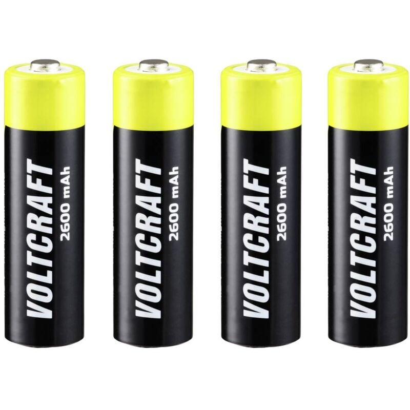 foto del prodotto voltcraft endurance batteria ricaricabile stilo aa nimh 2600 mah 1.2 v 4 pz.