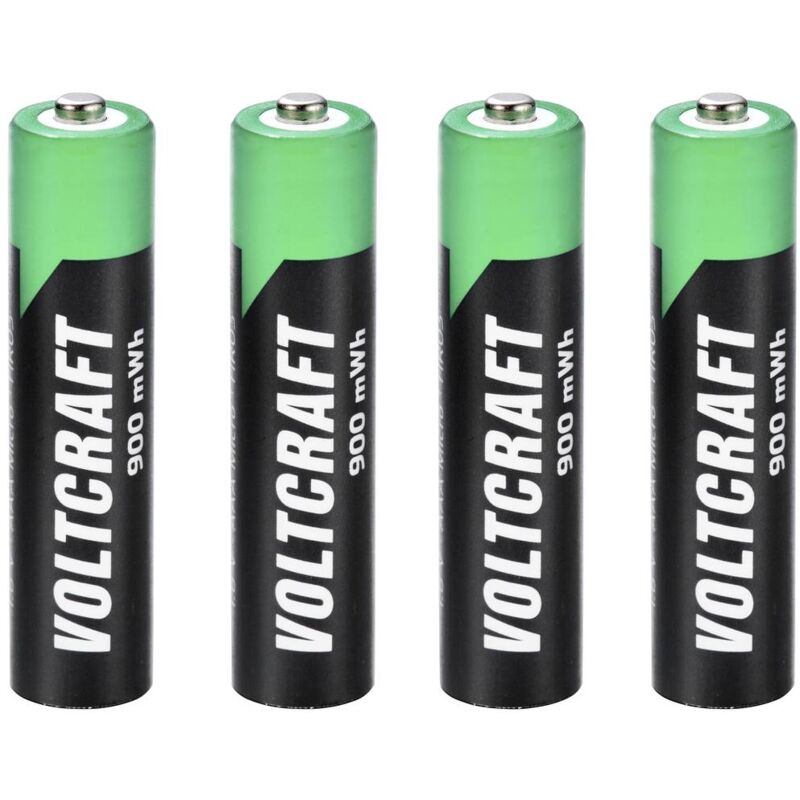 foto del prodotto voltcraft hr03 batteria ricaricabile ministilo aaa nizn 900 mwh 550 mah,1.6 v,4 pz.