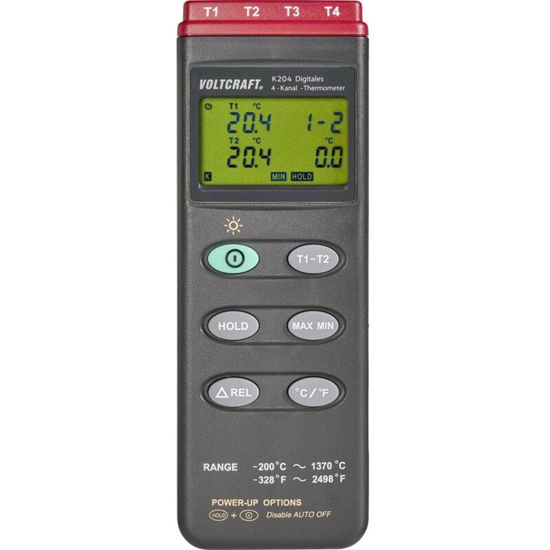 foto del prodotto voltcraft k204 termometro 200 1370 c sensore tipo k