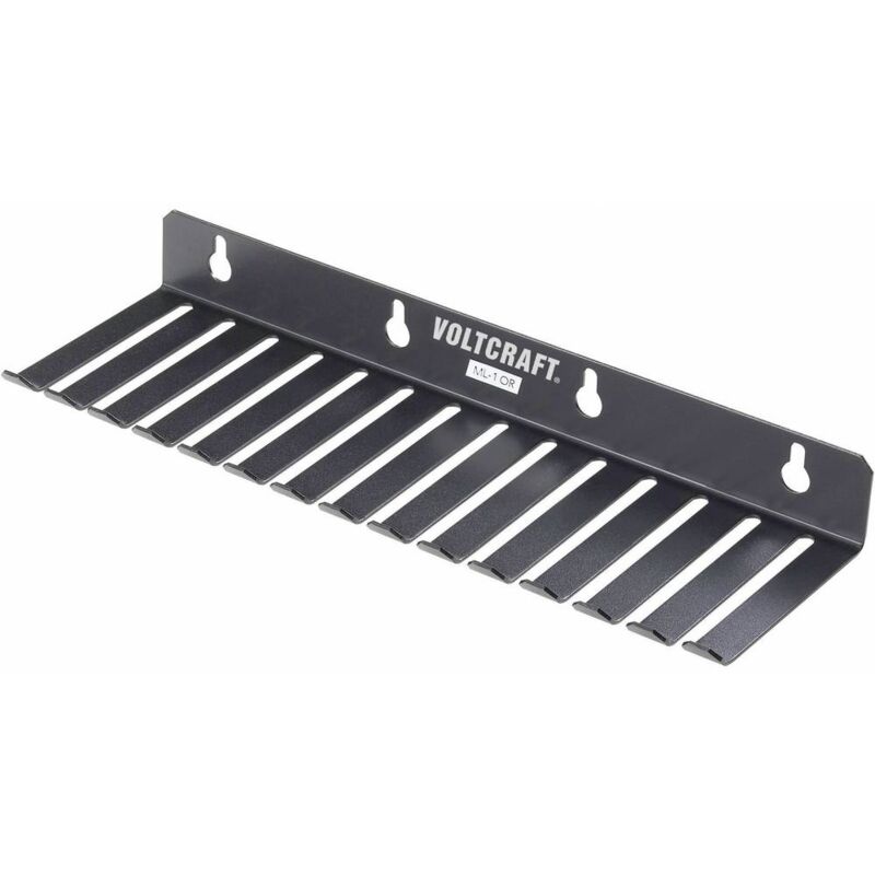 foto del prodotto voltcraft ml 1 or supporto per cavi di misurazione ml 1 or 14 fori 73 x 5,3 mm l x l x a 280 x 85 x 32 mm nero