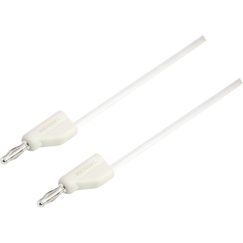 foto del prodotto voltcraft msb 300 cavo di misura spina a banana 4 mm spina a banana 4 mm 0.75 m bianco 1 pz.