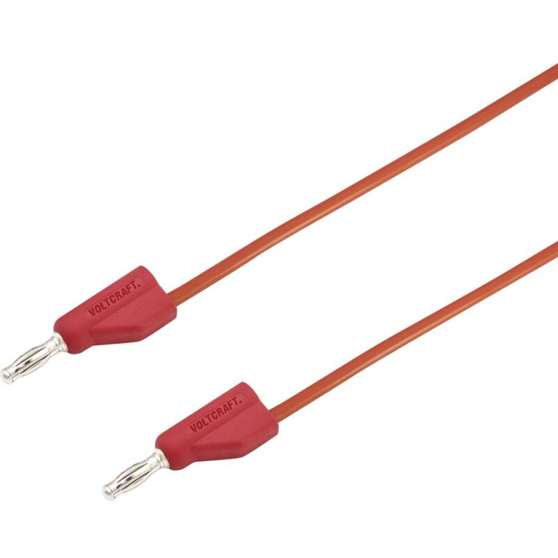foto del prodotto voltcraft msb 300 cavo di misura spina a banana 4 mm spina a banana 4 mm 2.00 m rosso 1 pz.