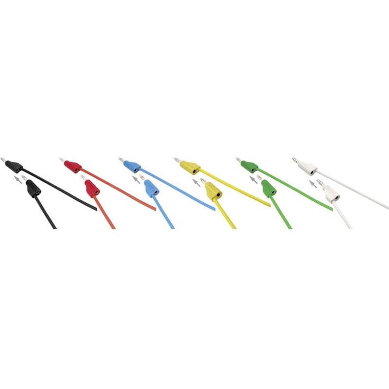 foto del prodotto voltcraft msb 300 kit puntali spina a banana 4 mm spina a banana 4 mm 0.50 m 12 pz.