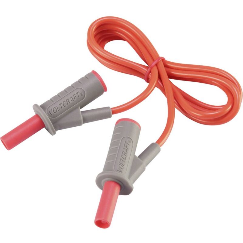 foto del prodotto voltcraft msb 501 puntali di sicurezza spina a banana 4 mm spina a banana 4 mm 1.00 m rosso 1 pz.
