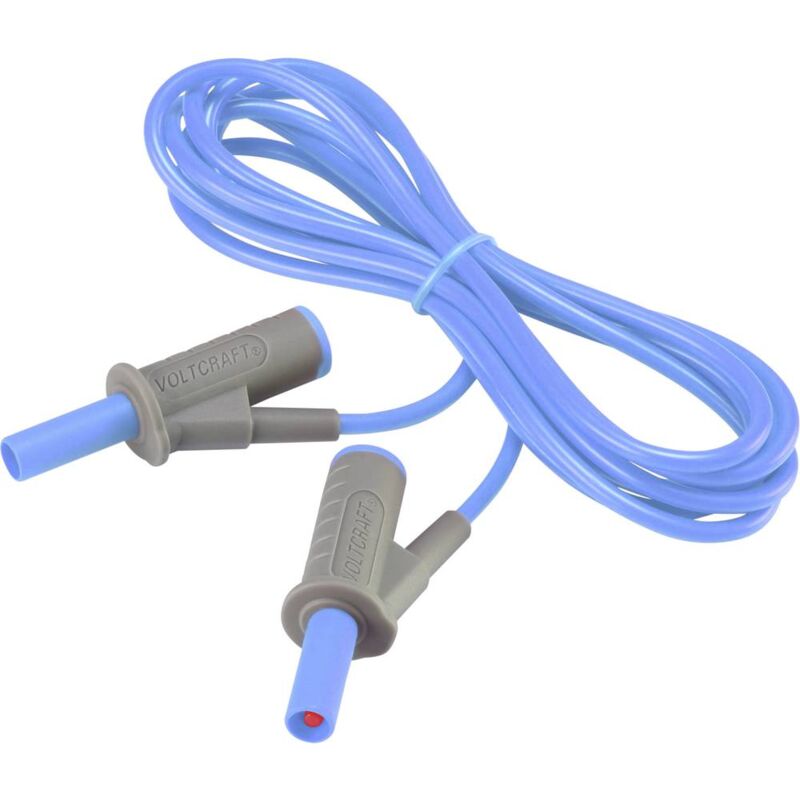 foto del prodotto voltcraft msb 501 puntali di sicurezza spina a banana 4 mm spina a banana 4 mm 2.00 m blu 1 pz.