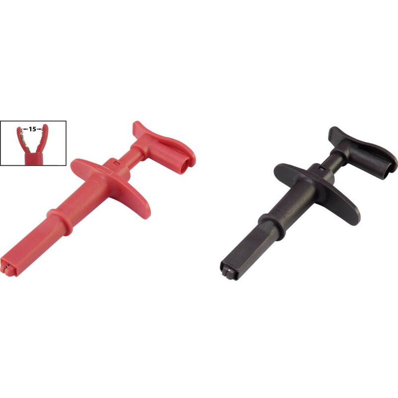 foto del prodotto voltcraft msk 116 morsetto a coccodrillo spina 4mm cat iii 1000 v, cat iv 600 v nero, rosso