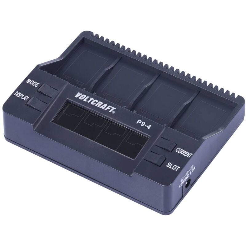 foto del prodotto voltcraft p9 4 caricatore per batterie rettangolari 9v nicd, nimh, liion blocco da 9 v