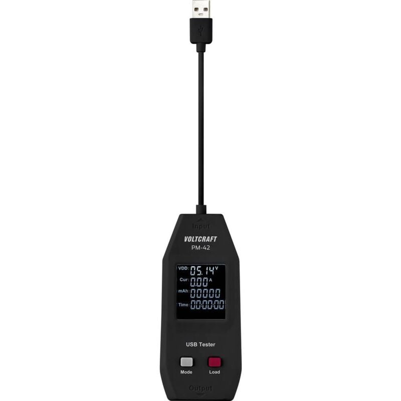 foto del prodotto voltcraft pm 42 tester usb tipo a con commutazione del carico