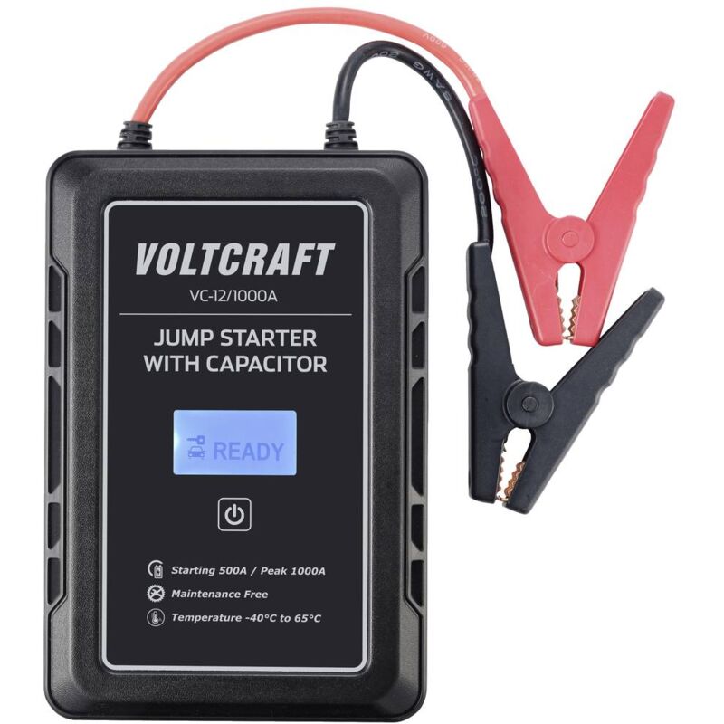foto del prodotto voltcraft sistema di accensione rapido vc 12 1000a vc 13998130 corrente d avviamento ausiliaria 12 v 500 a con conden