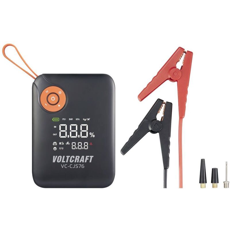 foto del prodotto voltcraft sistema di accensione rapido vc cjs76 vc 16024485 corrente d avviamento ausiliaria 12 v 300 a 2 x uscita 12
