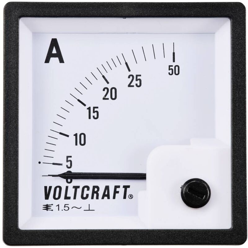 foto del prodotto voltcraft strumento di misura analogico da pannello am 72x72 25a 25 a n a
