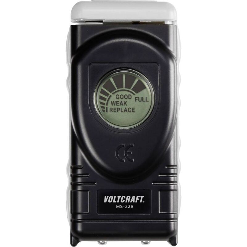 foto del prodotto voltcraft tester batterie ms228 campo di misura tester batterie 1,5 v, 1,55 v, 9 v pila ms228