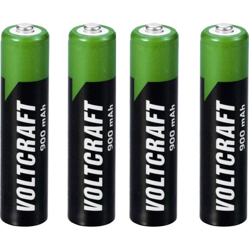 foto del prodotto voltcraft vc 16026040 batteria ricaricabile ministilo aaa nimh 900 mah 1.2 v 4 pz.