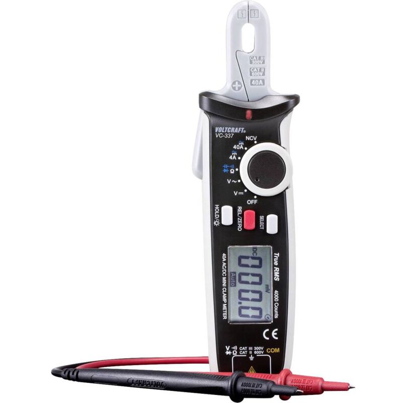 foto del prodotto voltcraft vc 337 pinza amperometrica digitale cat iii 300 v, cat ii 600 v display counts 4000