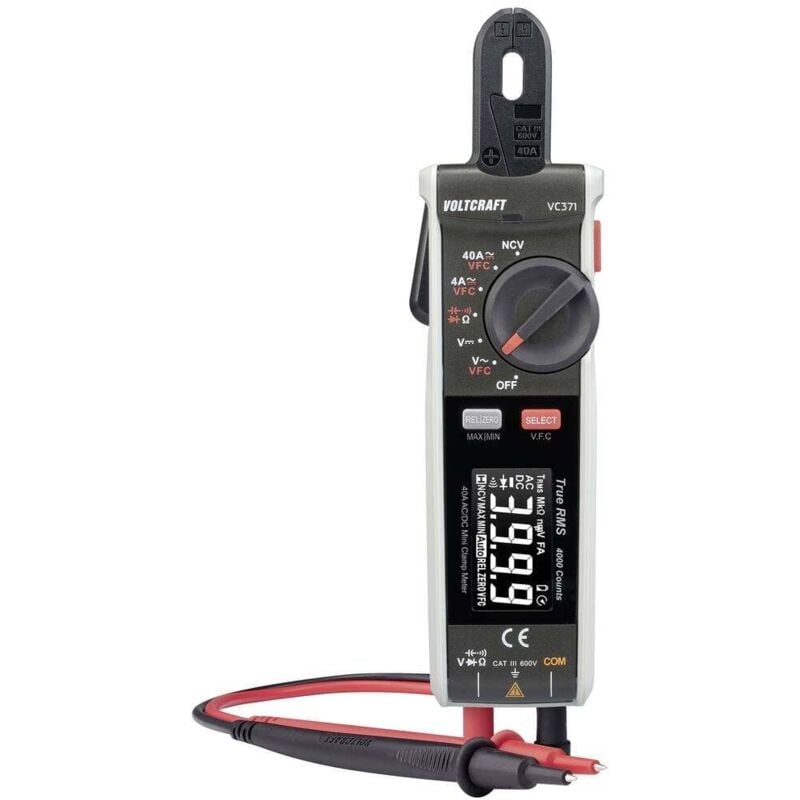 foto del prodotto voltcraft vc 371 pinza amperometrica digitale cat iii 600 v display counts 4000