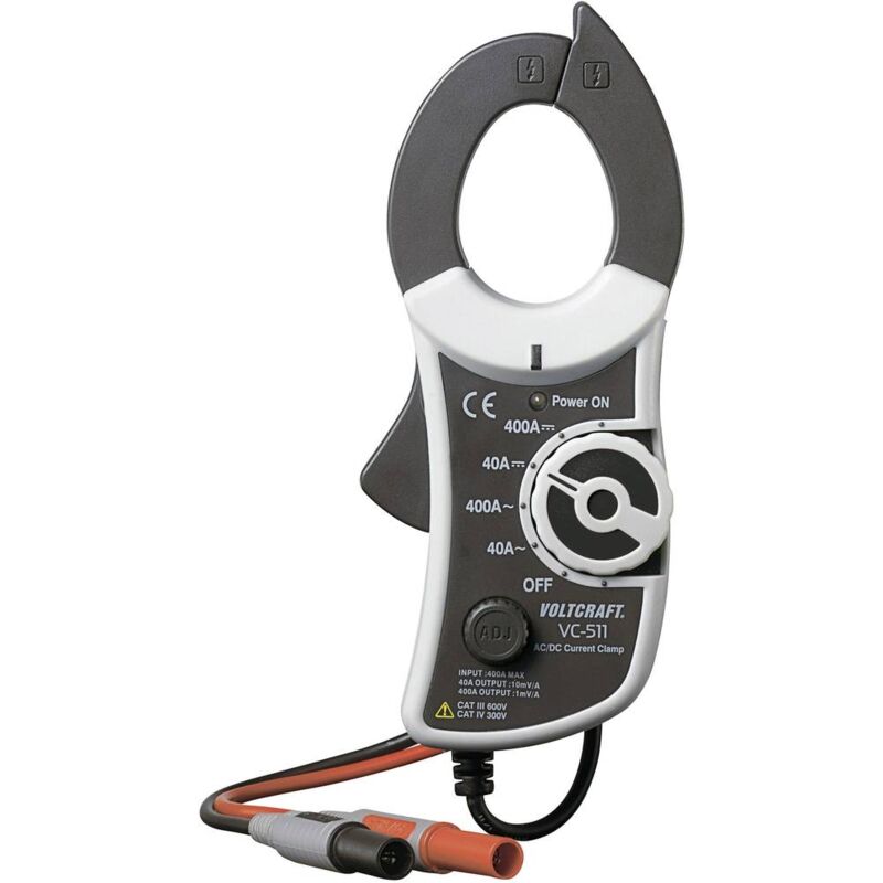foto del prodotto voltcraft vc 511 adattatore pinza amperometrica misura a ac 0 400 a misura a dc 0 400 a
