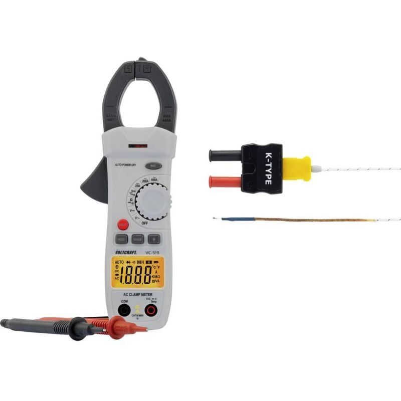 foto del prodotto voltcraft vc 519 pinza amperometrica digitale cat iii 600 v display counts 2000