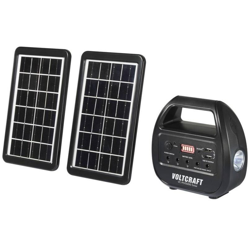 foto del prodotto voltcraft vc ps15000 solar vc 14297675 powerbank solare corrente di carica cella solare 0.51 a 3 w 15000 mah