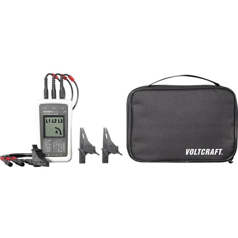 foto del prodotto voltcraft vc35 tester del campo rotante cat iv 600 v lcd