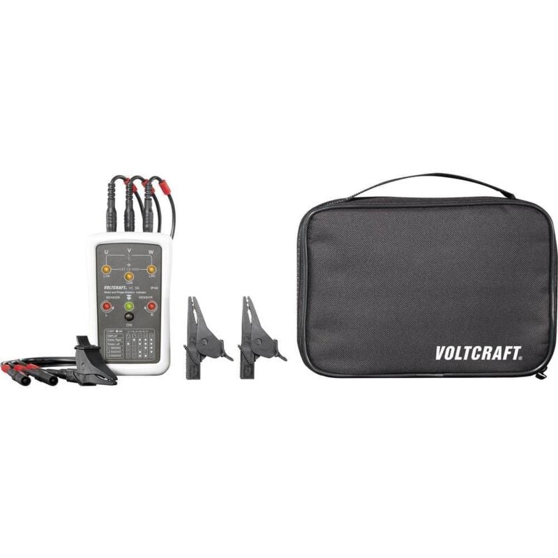 foto del prodotto voltcraft vc36 tester del campo rotante cat iv 600 v led