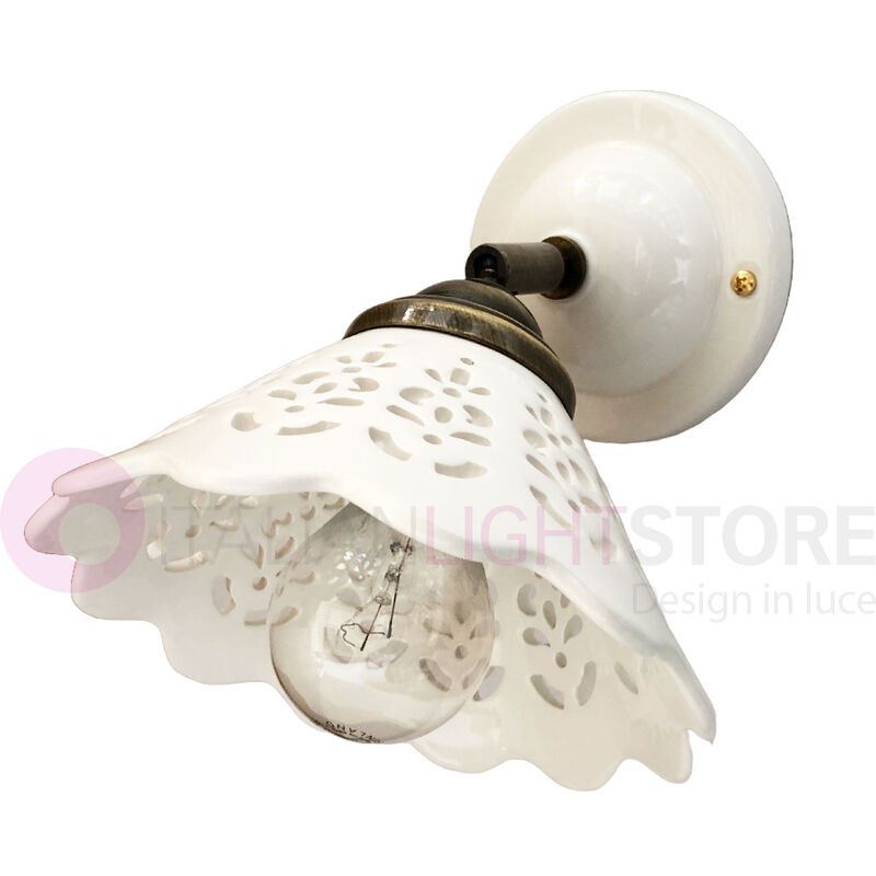 foto del prodotto volterra applique spot orientabile ceramica rustica country