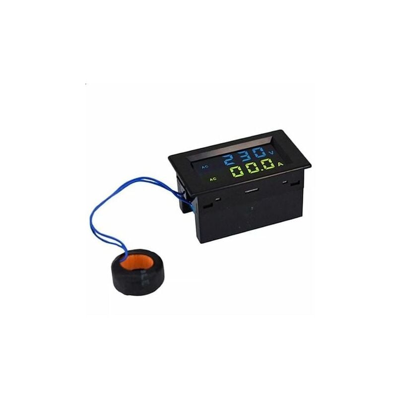 foto del prodotto voltmetro amperometro con doppio display lcd, ac80 500v