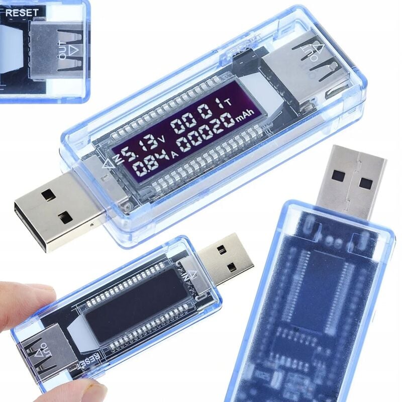 foto del prodotto voltmetro amperometro tester usb keweisi kws v20 voltmetro amperometro tester usb keweisi kws v20