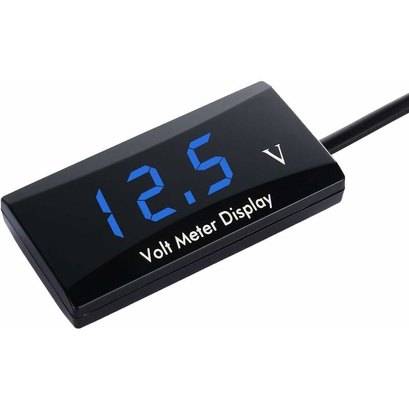 foto del prodotto voltmetro digitale per auto 12v voltmetro led dc 12v impermeabile per voltmetro di tensione per auto e moto led blu 