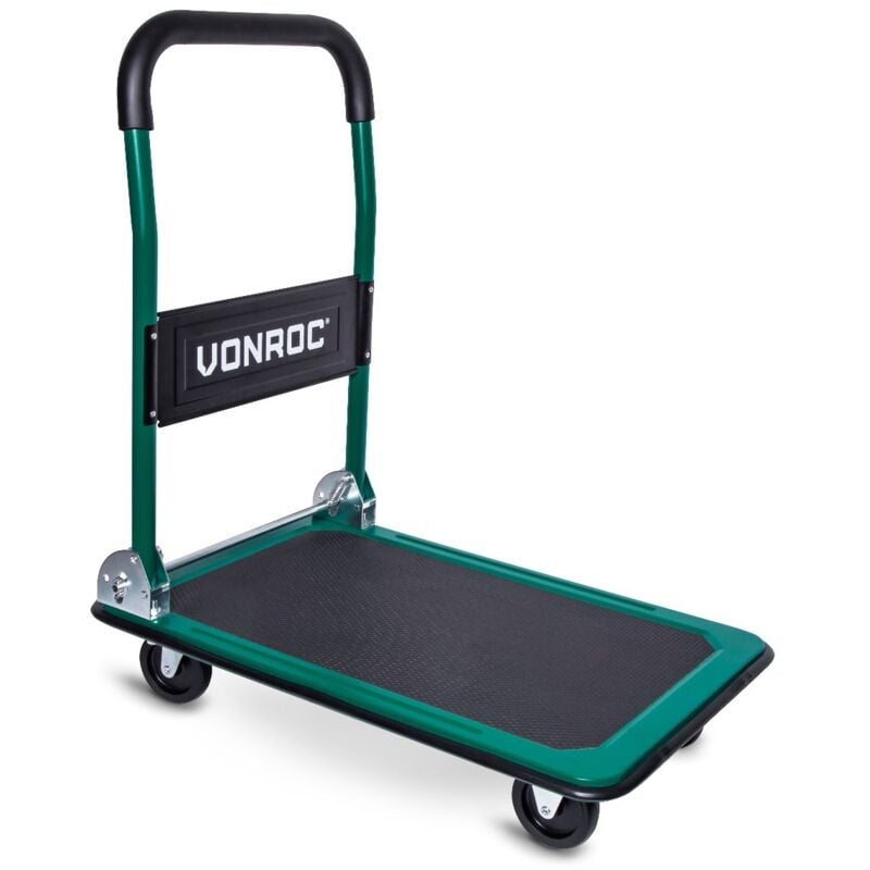 foto del prodotto vonroc carrello piattaforma 150kg, pieghevole, ruote 360 