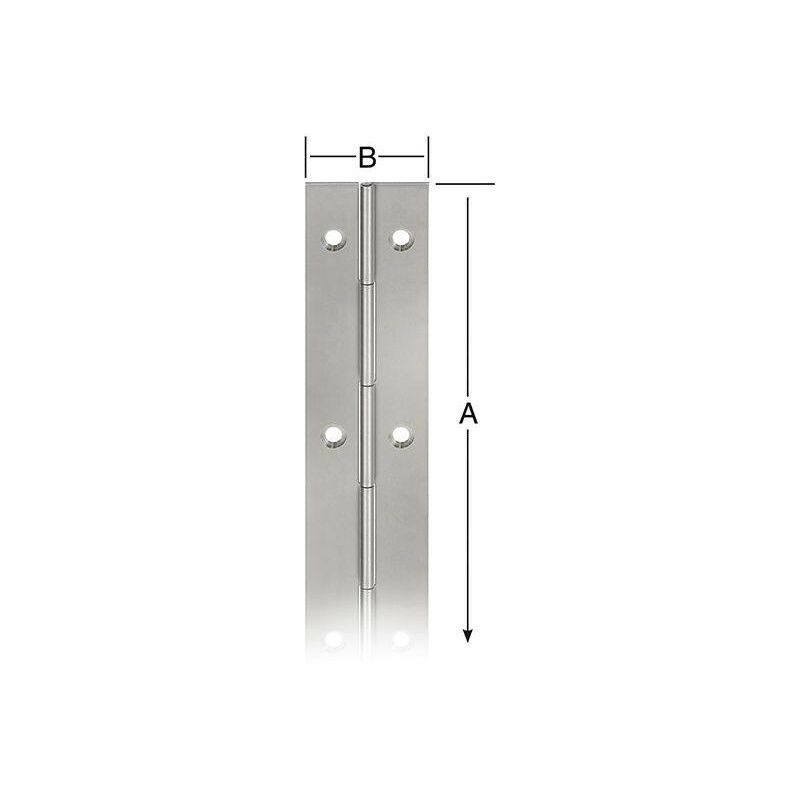 foto del prodotto vormann cerniera per pianoforte 32x2040 mm in acciaio inossidabile v2a 