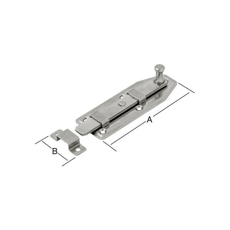 foto del prodotto vormann latch finestra 100x35mm a destra. v2a in acciaio inossidabile