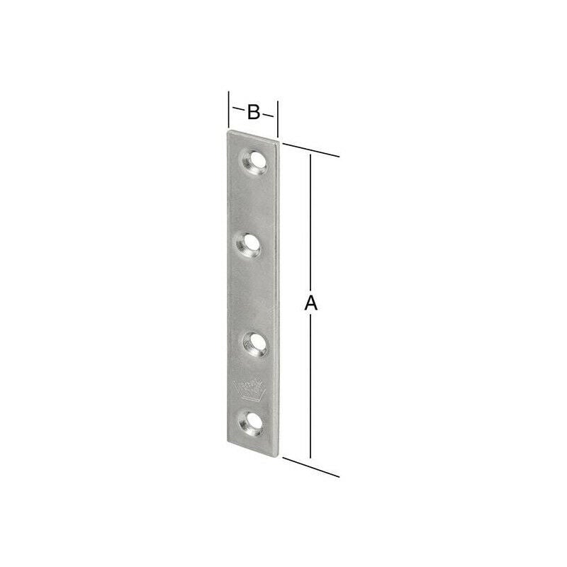 foto del prodotto vormann placca di collegamento in acciaio inossidabile 100x15mm v2a