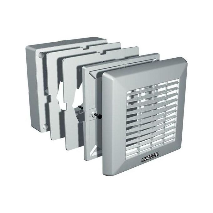 foto del prodotto vortice f 150 6 kit finestra per aspiratori punto m 150 6, installazione su vetro, plastica resistente ai raggi uv, bianco