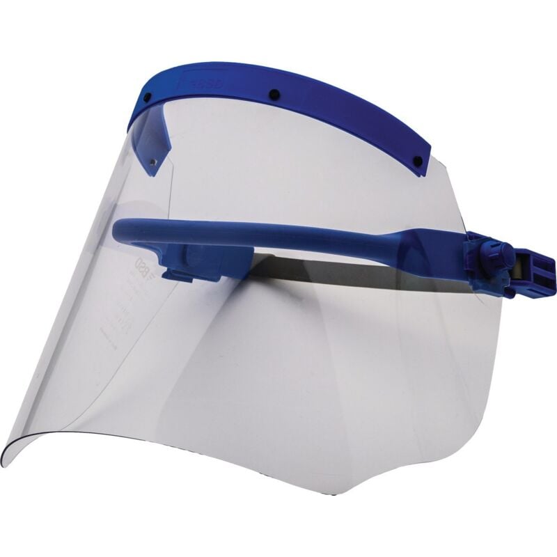 foto del prodotto voss scudo di protezione per elettricista trasparente con portacasco 500x250mm