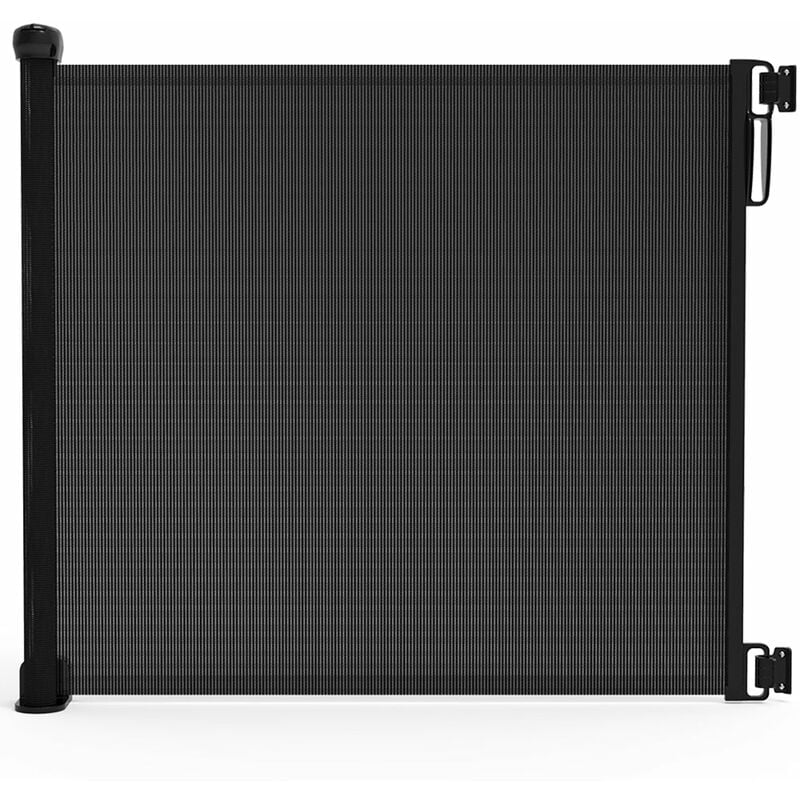 foto del prodotto vounot cancelletto per bambini estensibile, 0 180 cm cancello barriera sicurezza griglia per porte, scale e corridoi, nero