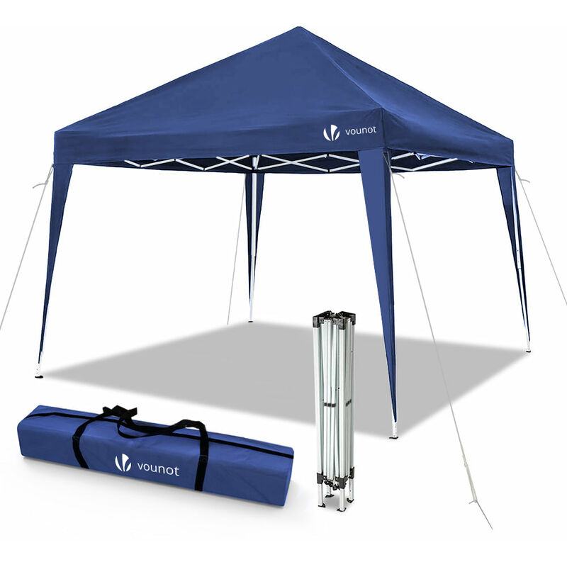 foto del prodotto vounot gazebo giardino 3x3 m pieghevole, con 4 sacchi di sabbia e borsa per il trasporto, blu