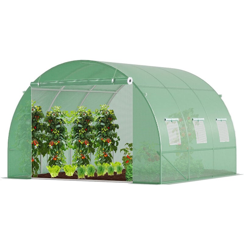 foto del prodotto vounot serra da giardino tunnel, serra per orto, piante verde e frutto, 3x3x2m 9m 