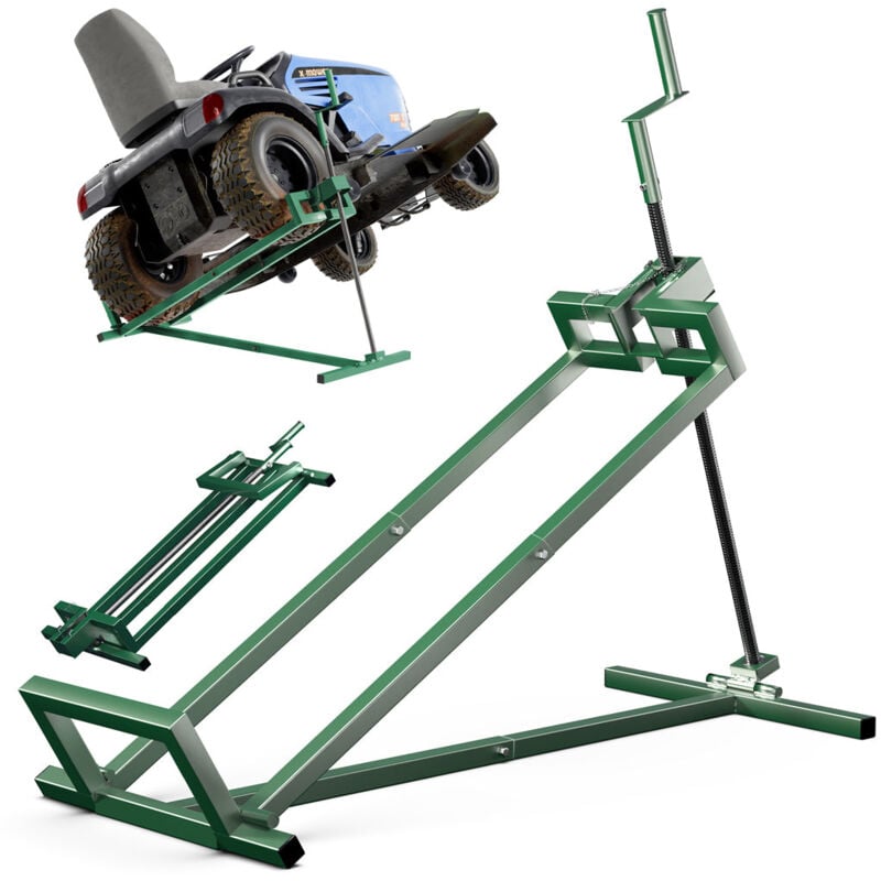 foto del prodotto vounot sollevatore trattore tagliaerba telescopico, dispositivo di sollevamento, carico massimo 400kg, verde