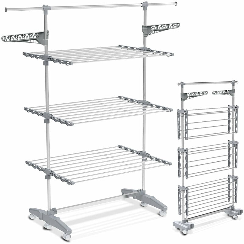 foto del prodotto vounot stendino verticale in acciaio inox, grigio